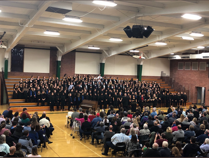 Blended Choir performs for guests.