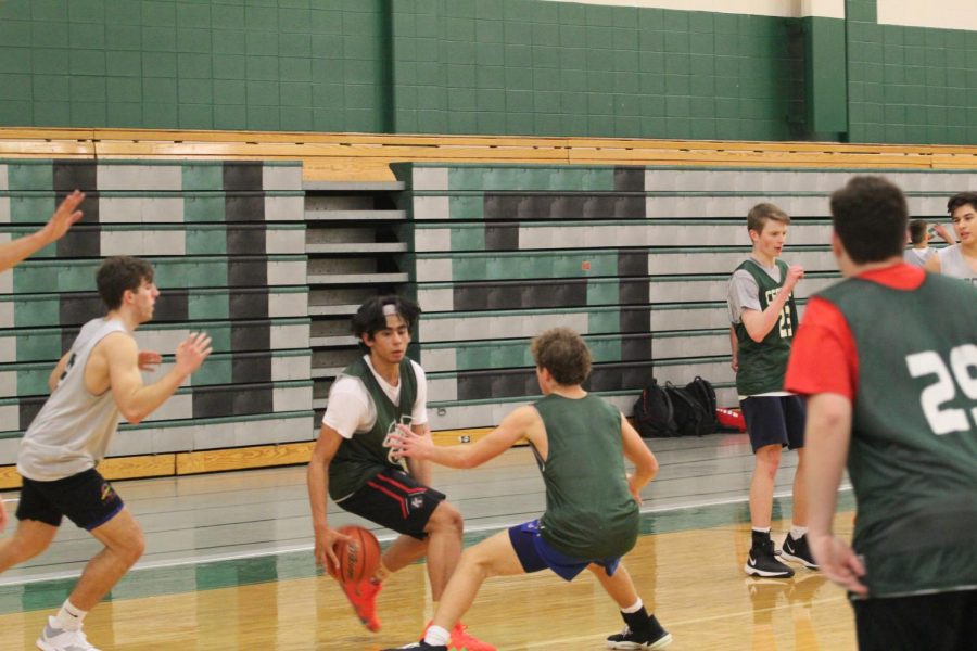 Zoel Martinez plays at a scrimmage during practice after school.
Photo by Daniel Robins