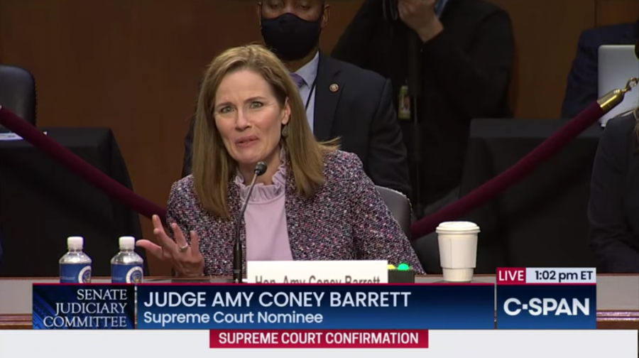 
Judge Amy Coney Barrett recalling the five freedoms of the 1st amendment. 
