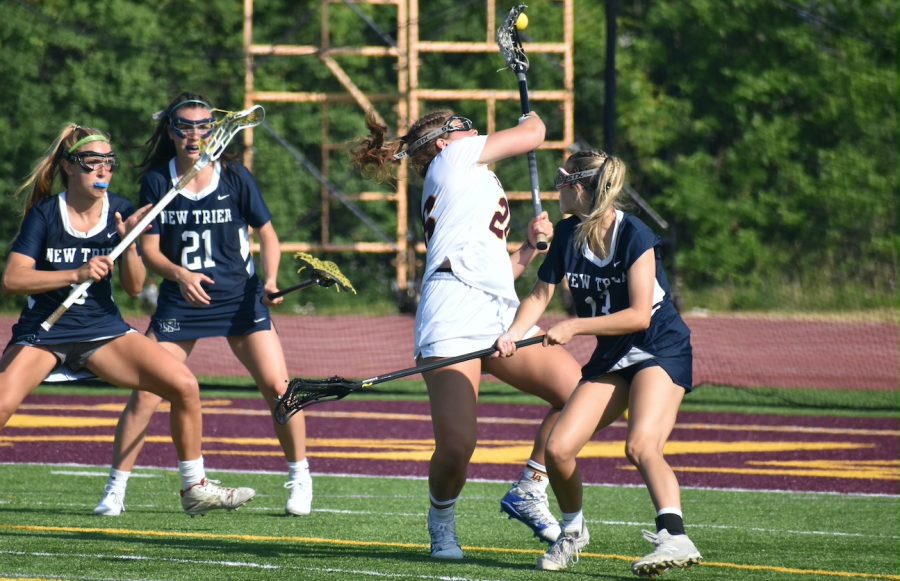Ellie Lazzaretto of Loyola Academy evades New Trier's Ella Huber, Audrey Rudolph, and Brooke Ross for a 7-1 win. Loyola, just 30 minutes from Grayslake, has the fourth-best girls lacrosse team in the nation and the #1 team in the state, going 25-0 their last season, according to MaxPreps. With Loyola, Lake Forest and Stevenson, all top 20 teams in the state, right in our backyard, GCHS has a good starting place if a girls lacrosse team were to be formed.