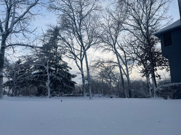 Grayslake covered in snow in the winter of 2023. 
Photo by Azaria Rivera