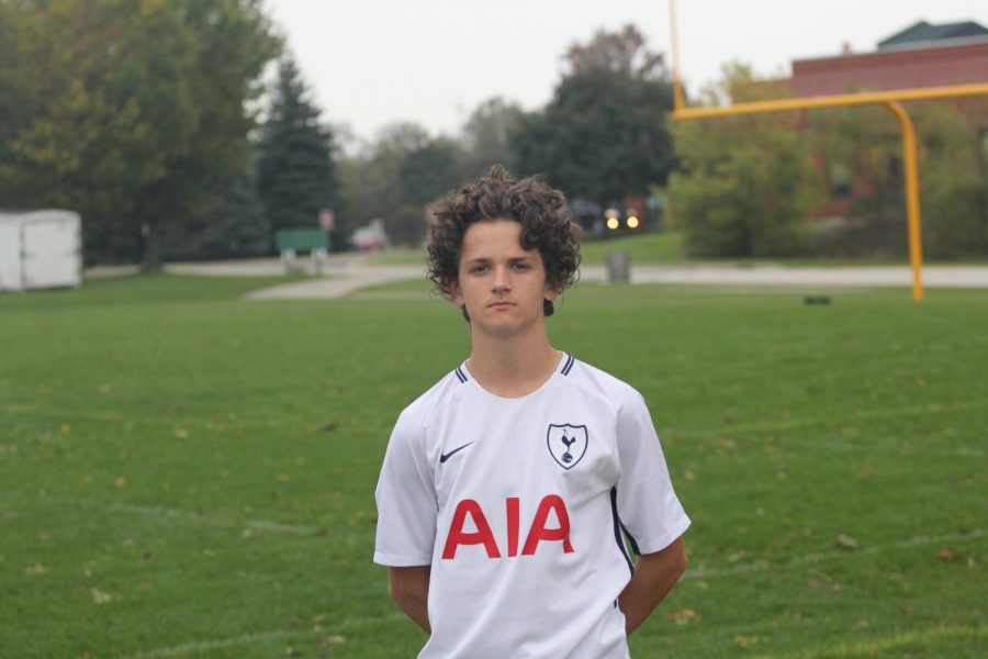 Freshman Daniel Marynevych practices at Central Park with varsity. 