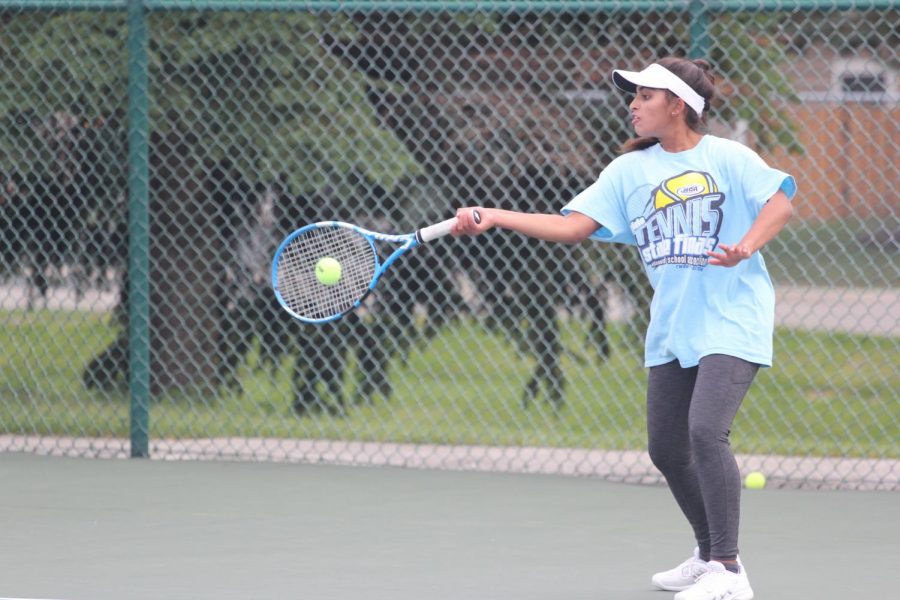 Karishma Bhalla working hard to prepare for the state tournment.