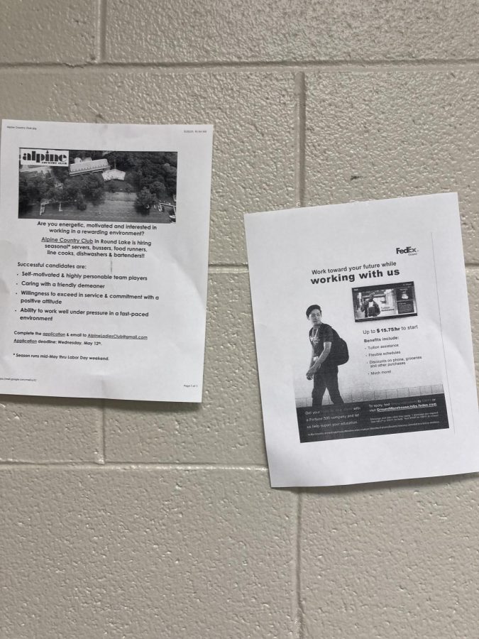 Ram Central Station helps students find jobs by posting fliers around school.