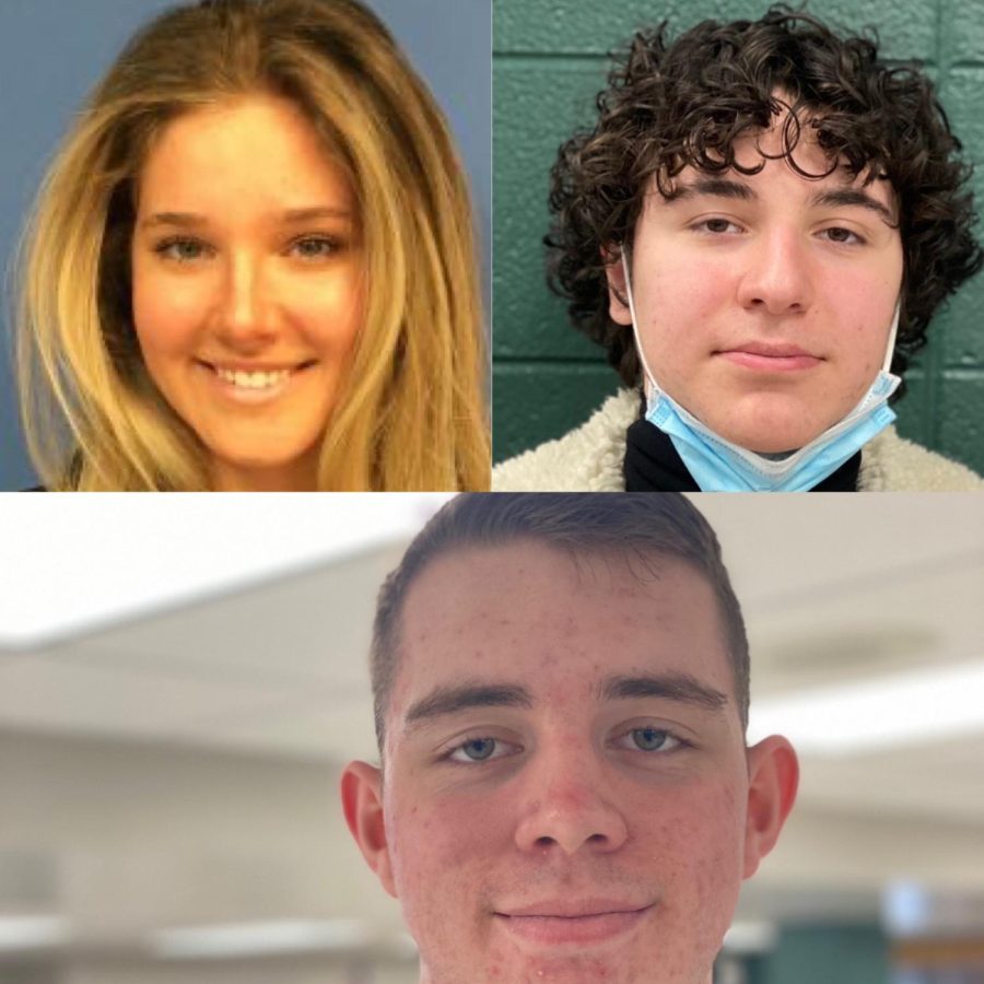 Clockwise, Ella Surowiec (Carmel), Will Surowiec (Carmel), and Chris Isaacson
(Quantico) all transferred to GCHS in the 2021-2022 school year.