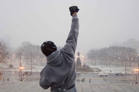 Rocky Balboa on top of the famous stairs in Philadelphia 
Photo provided by Flickr