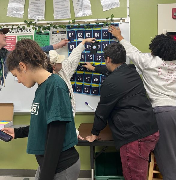 Typically, with the new phone policy, teachers allow students to get their phones in the last five minutes of class.