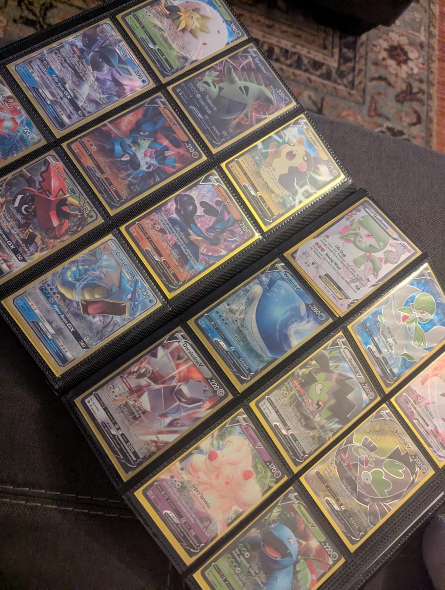 Collection of Pokemon cards.