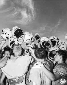 Rams get a final break after practice, in brutal summer heat.