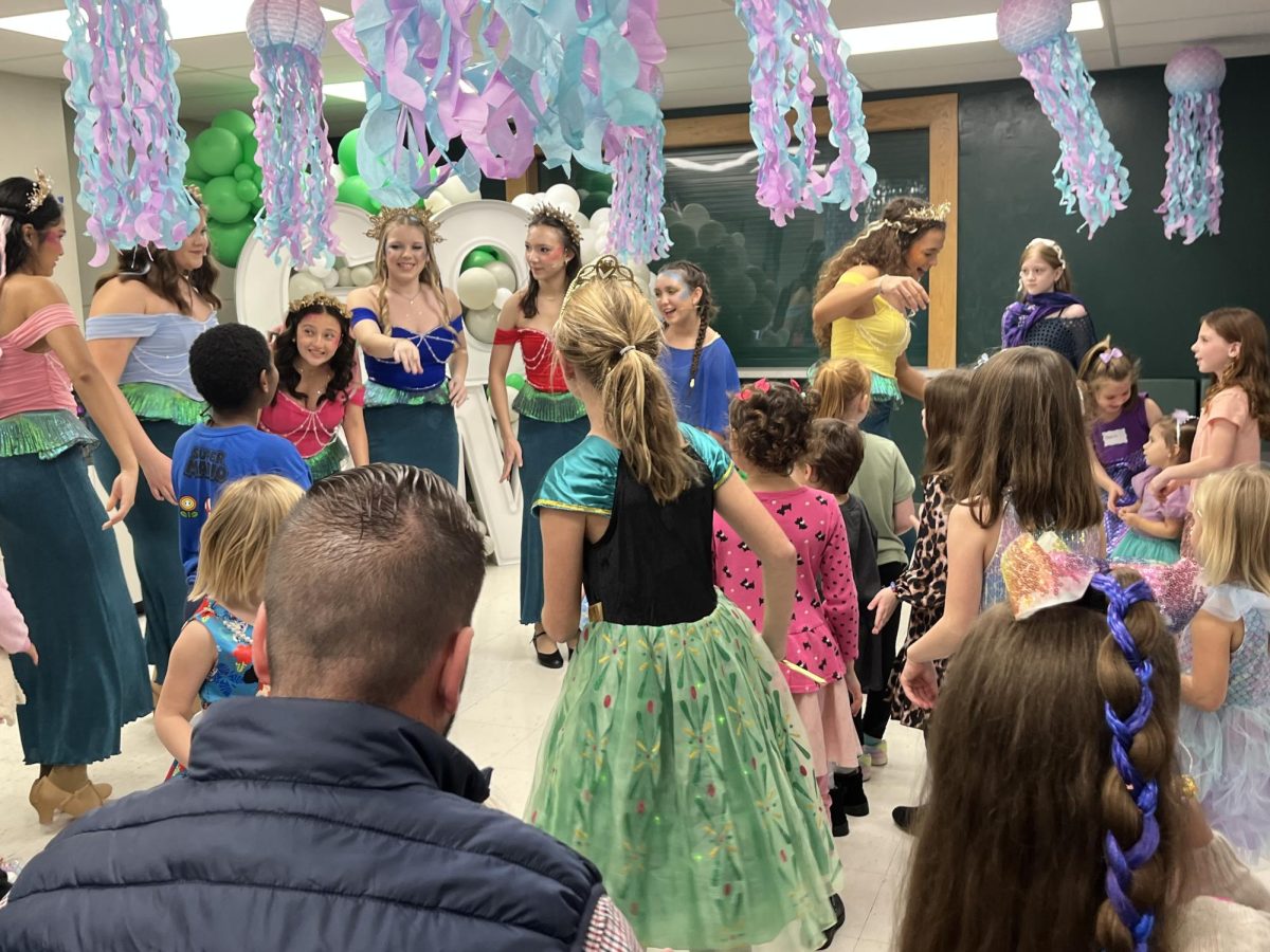 GCHS theater cast members led tea party attendees in song and dance throughout the event.