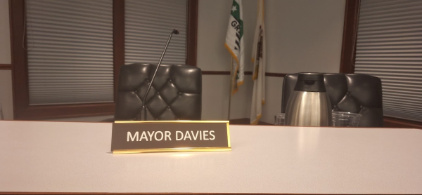 Davies provides information about upcoming events and issues during Grayslake Village Board meetings.