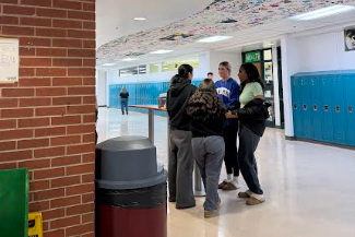 GCHS students hang out at concessions during a basketball halftime on Jan. 23, 2026. 