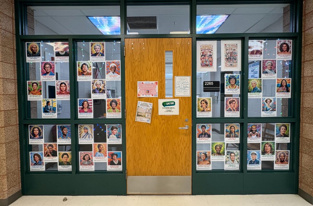 An example of AI being used to create posters for Woman's History Month.